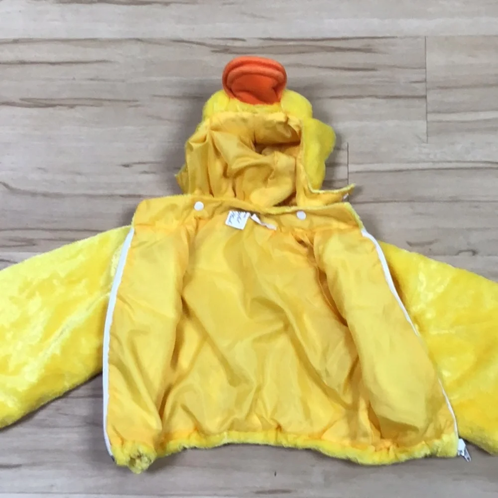 Chrisha Playful Plush Infant Yellow Duck Detachable Hood Kids Costume‎ 12-18M